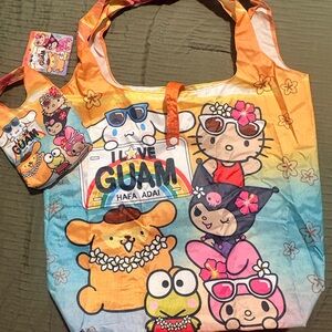 I Love Guam Sanrio Character Tote Bag w. Pouch
